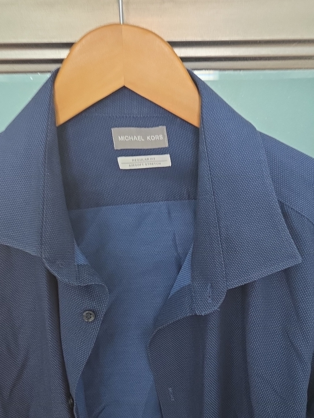 Michael Kors Men's Textured Navy Lightweight Shirt